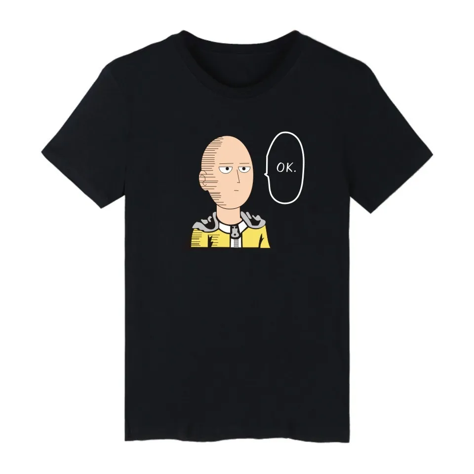 Free Shipping Anime ONE PUNCH-MAN Two dimensions Bald Man Saitama Print T-Shirt Summer Round Neck Short Sleeve