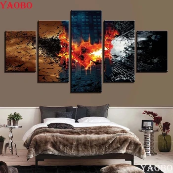 

5pcs/set full square round diamond mosaic,5d DIY diamond painting Superhero Batman diamond embroidery sale home decoration