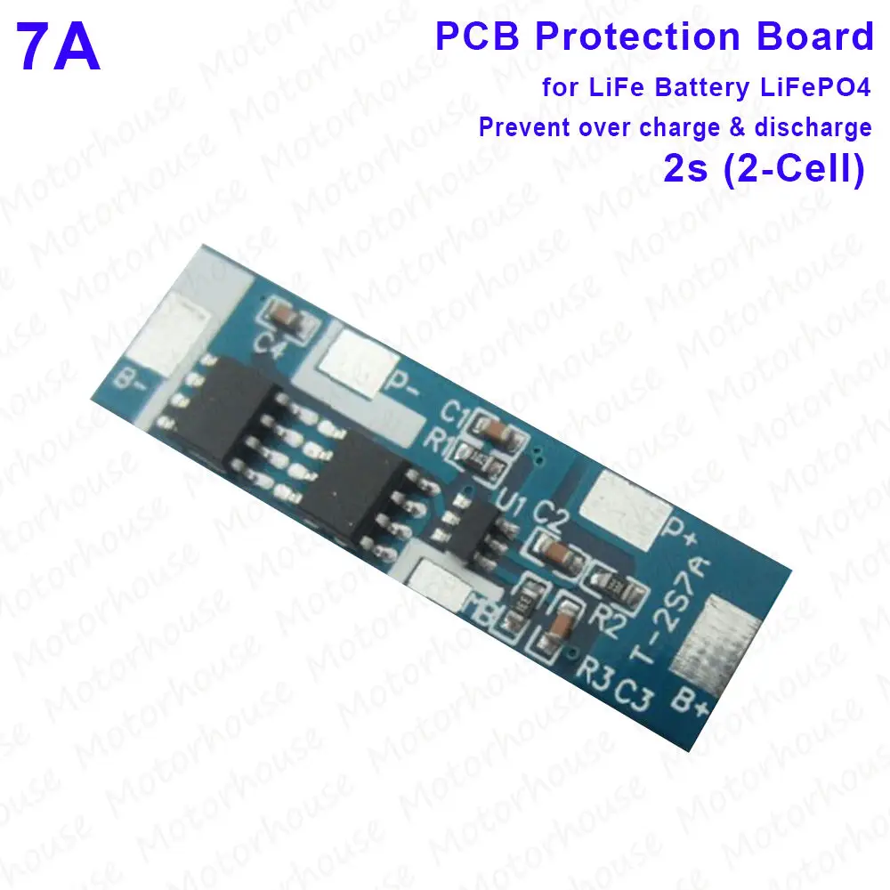 Защитная плата PCB батарея 7A PCM печатная печатный модуль BMS для 2-х ячеек 2S 6 4 В срок