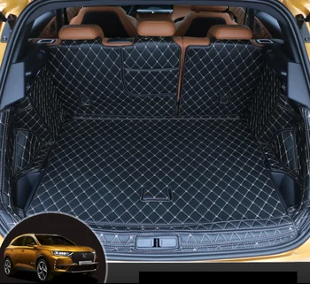 

leather car trunk mat cargo liner for citroen ds7 2018 2019 2020 carpet accessories interior crossback