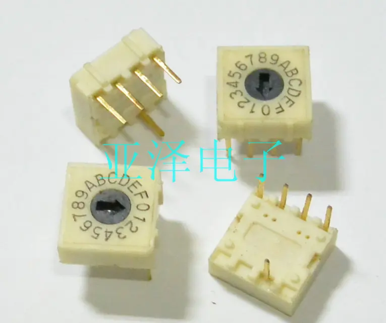 

5PCS/LOT Taiwan DIP round up to 1248C yards, rotary dial code switch, 16 bit 0-F encoding switch, 4:1 positive code