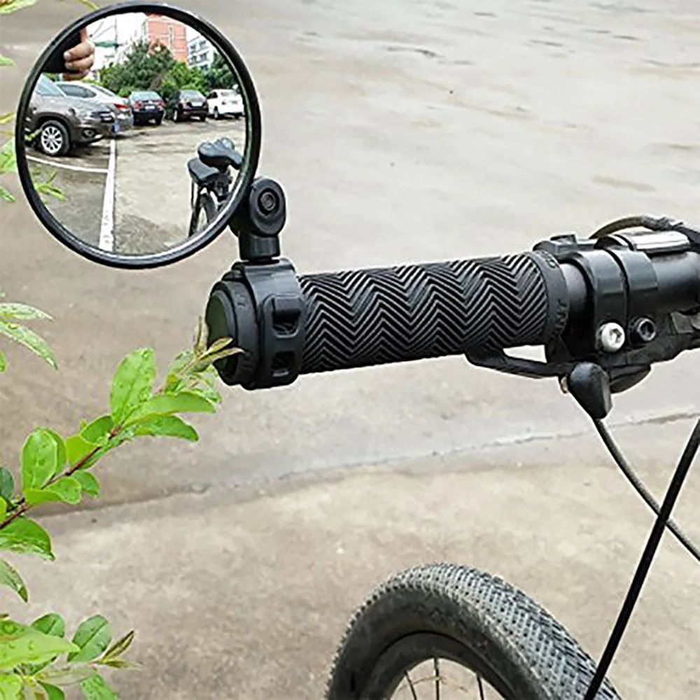 High Quality Universal 360 Rotate Adjustable Bicycle Rearview Handlebar Wide-angle Convex Mirror Cycling Rear View MTB Bike afbeelding