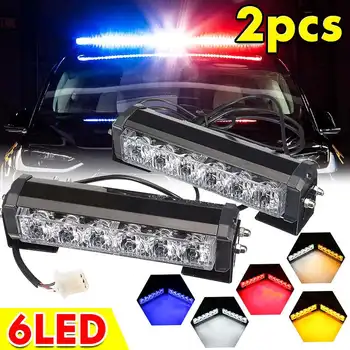 

2pcs 12V LED Bar Car Emergency Light Flashing Strobe Warning Light Dashboard Lights Bar Signal Lamp Car Truck Vehicle