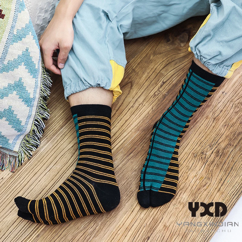 2024 New Mens Socks Men Cotton Thick Japanese Style Kimono Flip Flop Sandal Split Clogs Two Toe Tabi Geta Socks With Print Drew