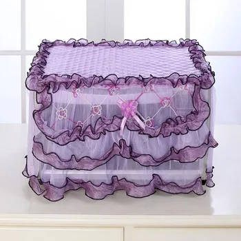 

Lace Cloth Cover Microwave Oven Covers Flower Pattern Durable Microwave Oven Dust Covers Wedding Decoration