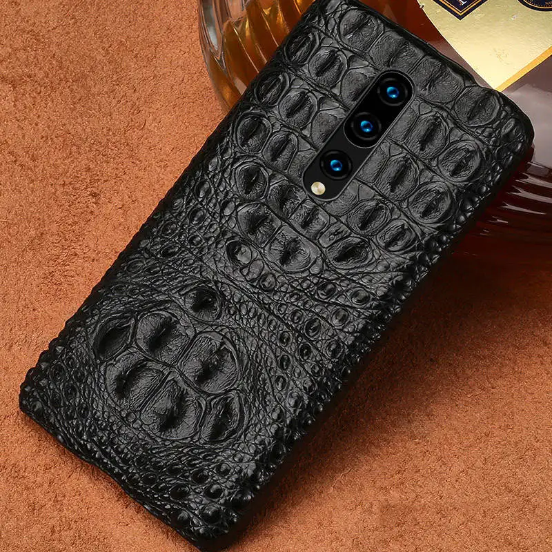 SKULL Чехол для телефона из крокодиловой кожи для Oneplus 7 7T Pro 6 6T 5T 5 Чехлы Роскошный натуральный крокодиловый Чехол с принтом Marvel для One Plus 6T 7 7Pro - Цвет: SKULL