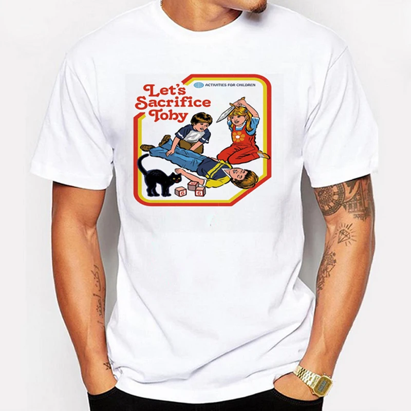Новинка 2020 Мужская футболка футболки с графическим принтом Let's Sacrifice демонов