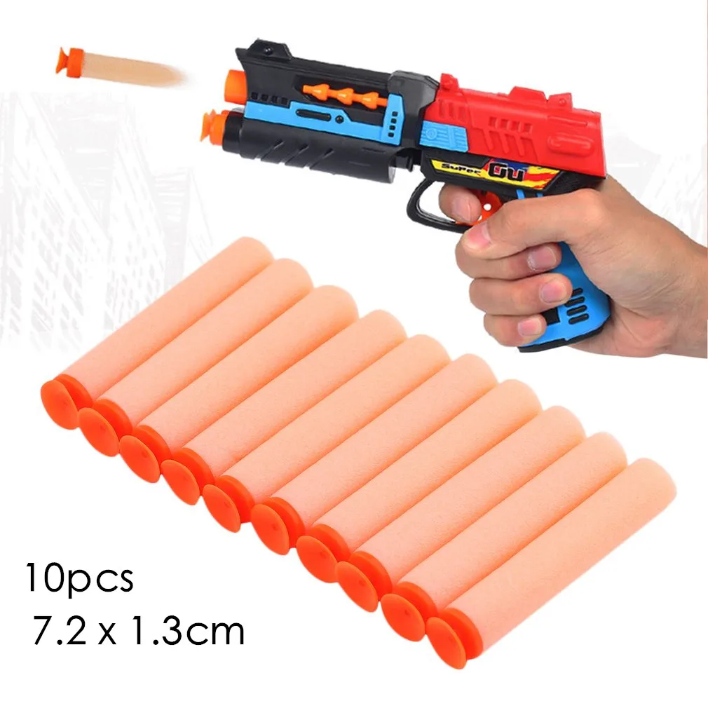 ORANGE 10pcs 50/100/200 шт. Легкий снаряд из ЭВА Дартс для ремня NERF мягкая Оружейная маска носить защитные очки пуля Дартс Элитный комплект бластеров ребенок для Игрушечного Пистолета - Цвет: ORANGE 10pcs