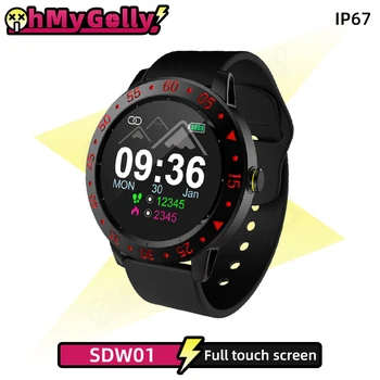 

SDW01 smart watch IP67 full rough screen touch long standby waterproof Weather Display Pedometer sport smartwatch man woman
