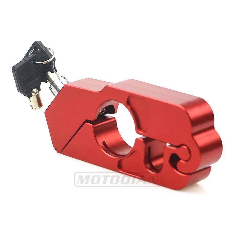 Motorcycle Handle Grip Lock CNC Brake Lever Theft Protection Handbar