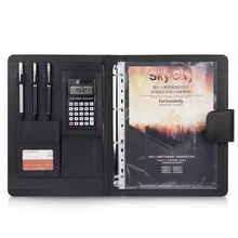 Многофункциональный папки файла a4, высокого качества, из искусственной кожи 4-образных уплотнительных кольца и принтом в виде надписей, размер папки для документов. Для папки документов 8,5x11 дюймов