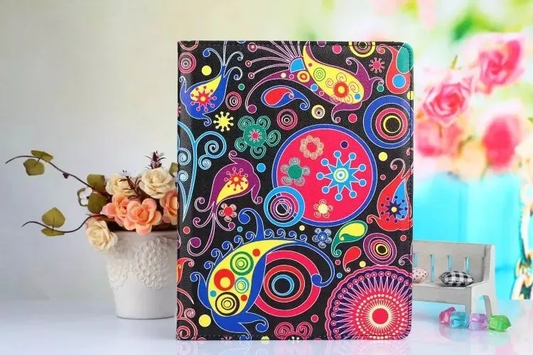 Lovely 360 Degrees Rotate Stand PU Leather Tablet Case For Apple Ipad Air 2 Case Cover For Apple Ipad 6 Flower Girl Strap Case  (37)