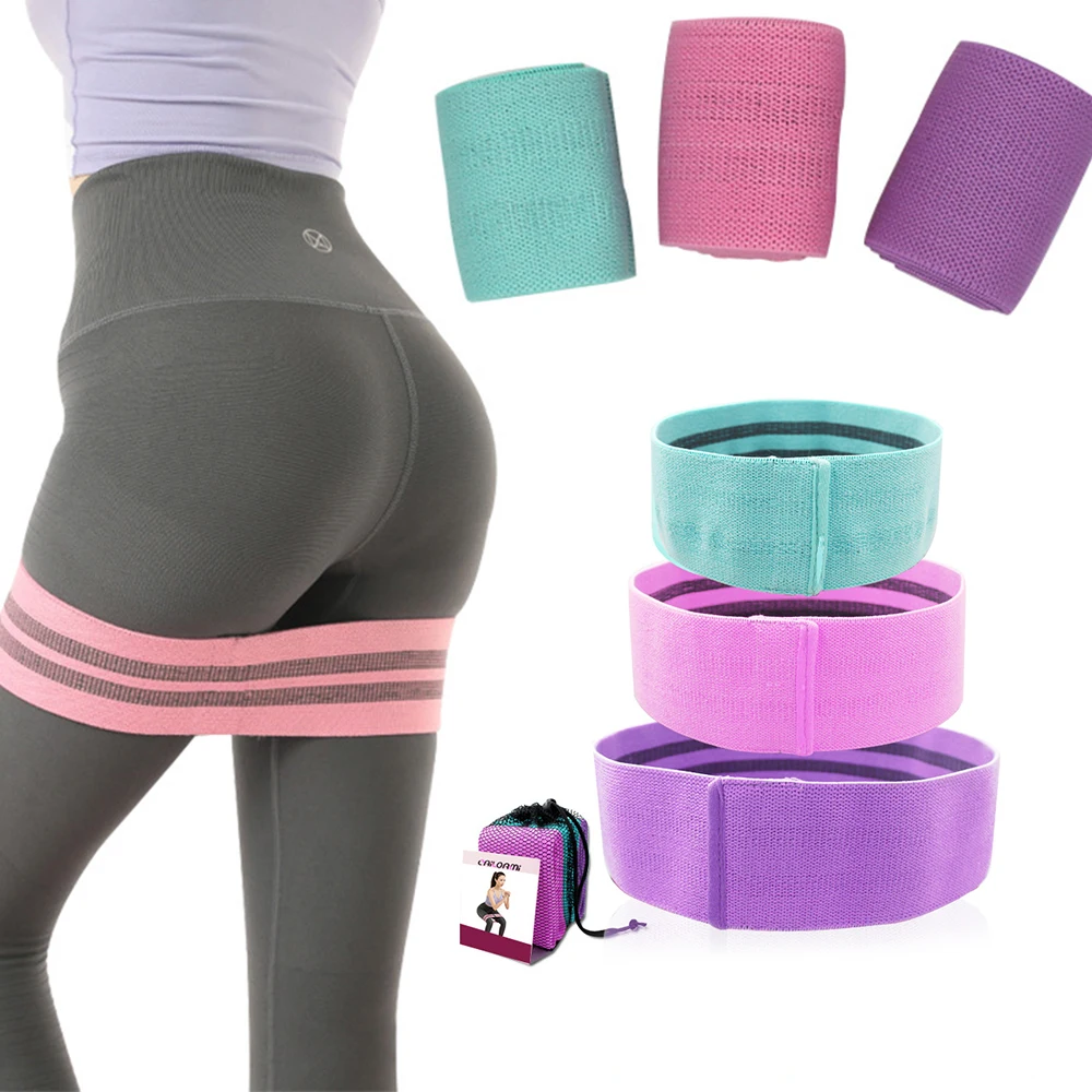 

3Pcs/Lot Hip Band Cotton Yoga Resistance Band Resistance Latex Antiskid Elastic Hip Loop Fitness Squat Loop Yoga Stretch Belt