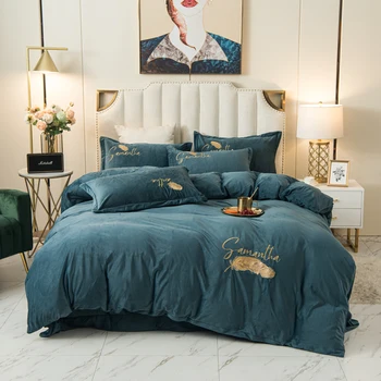 

Simple Bedding sets Style Home Textile Quilt Cover Soft Skin-Friendly Oversized Four-Piece Bedding Comforter Bedding Sets