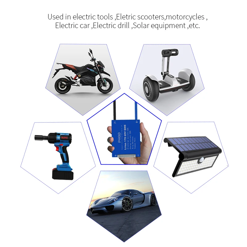 16S 60V 20A 30A 40A 50A 60A Smart 18650 3,7 V литий-ионная система управления батареей BMS для электровелосипеда