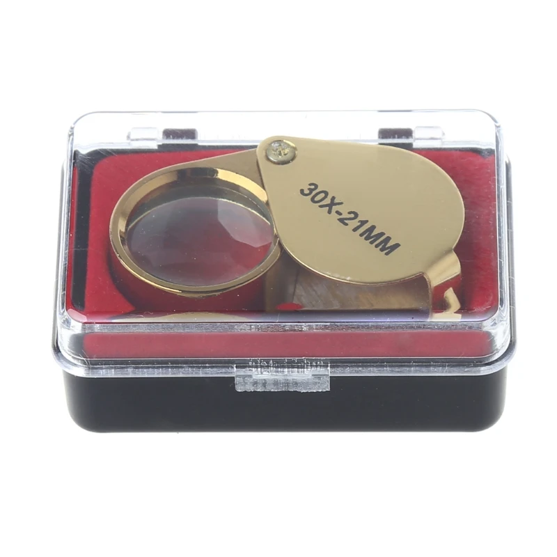 

Portable Jewelers Eye Loupe Magnifier Magnifying Glass Jewelry Diamond 30x21mm R9JF