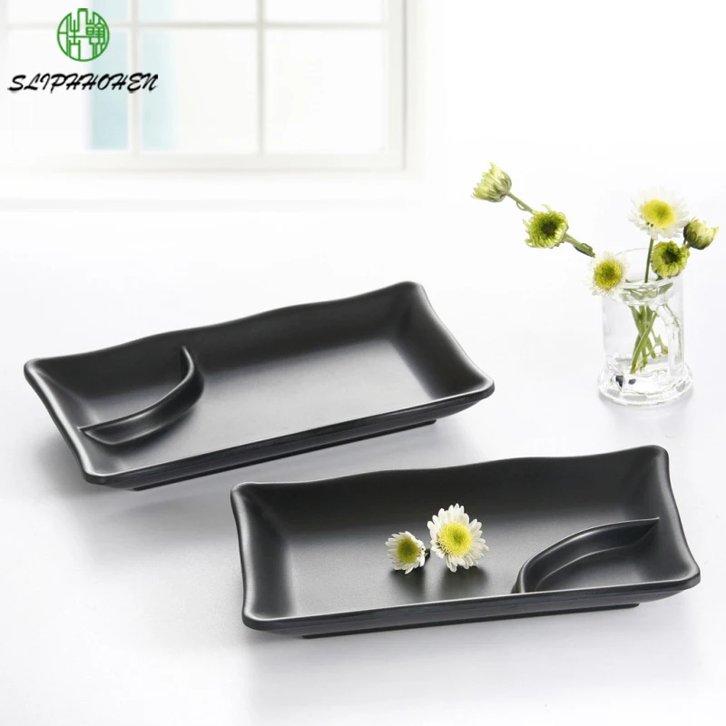 Imitation Porcelain Dinnerware Dinner Plate Japanese Cuisine Sushi Dish A5 Melamine Restaurant Tableware