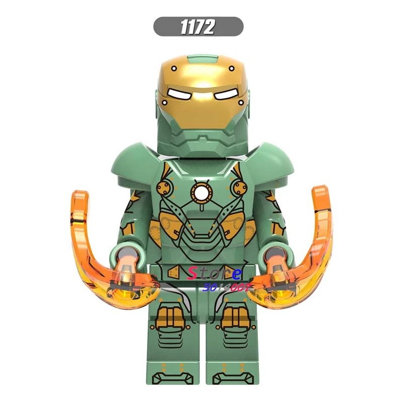 Одиночный Мстители эндшпиль Железный человек со знаком Железного человека 6 Mk42 Mark 22 Mark 36 Mark 28X0246 военная машина перец строительные блоки детские игрушки - Цвет: XH1172