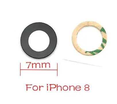 10 шт./партия, задний объектив задней камеры крышка для Iphone 6 7 8 Plus X XR XS Max с наклейкой клейкие запчасти - Цвет: For Iphone 8
