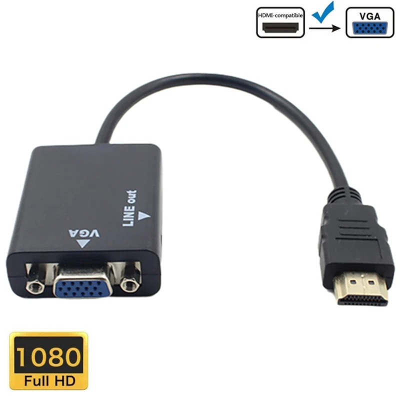 Фото HD 1080P HDMI-совместимый адаптер VGA кабель-преобразователь для Xbox PS4 ПК ноутбука