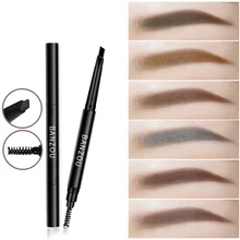 6 цветов карандаш для бровей с двойной головкой вращение Функция Водонепроницаемый и потоотталкивающая прочной натуральной 24H прочный карандаш Для женщин Подарки