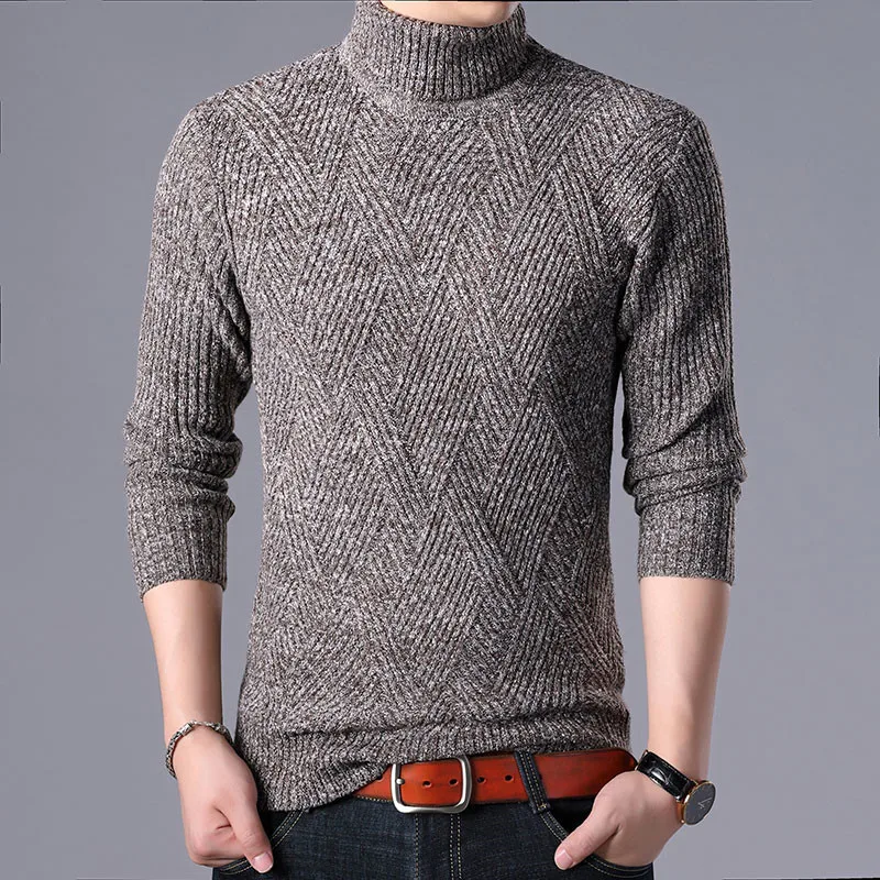  Turtleneck Sweater Men Nice Winter Thick Warm Sweatercoat Casual Slim Fit Cashmere Pullover Men Woo