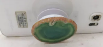 

Wholesale Banded Agate Crystal EMF Protection Phone Grip Pop out stand socket