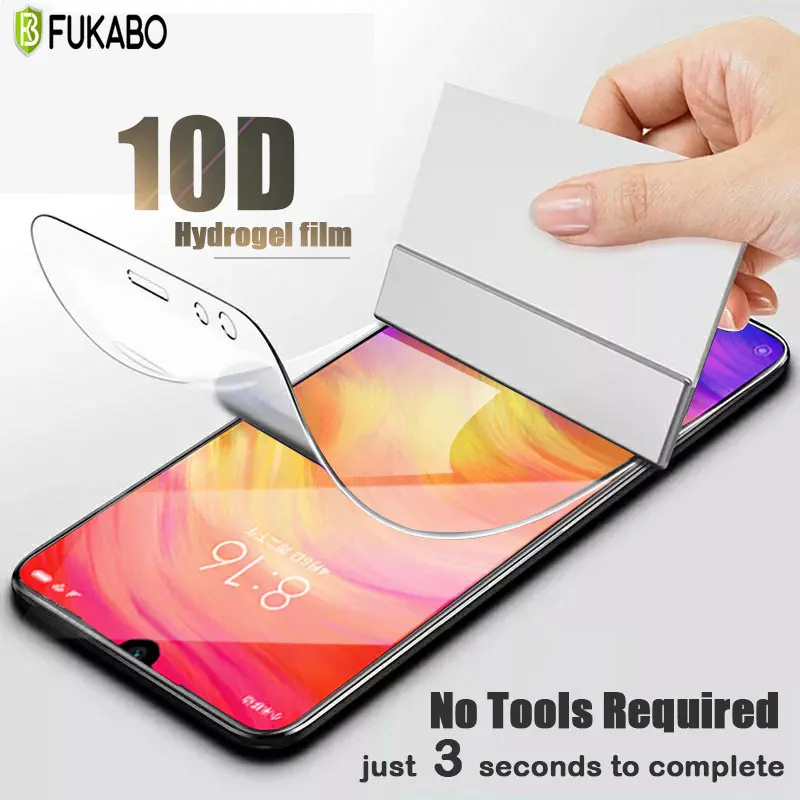 Мягкая гидрогелевая защитная пленка 10D с полным покрытием для Xiaomi Redmi Note 7 6 Pro 5 4 4X 6A