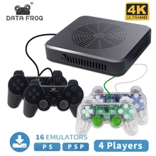 DataFrog WiFi Downloadable 4K Video Spiel Konsole Für PS1/PSP Retro Spiel Gebaut-in 150 3D Spiele + 3400 spiele Unterstützung 4 Player