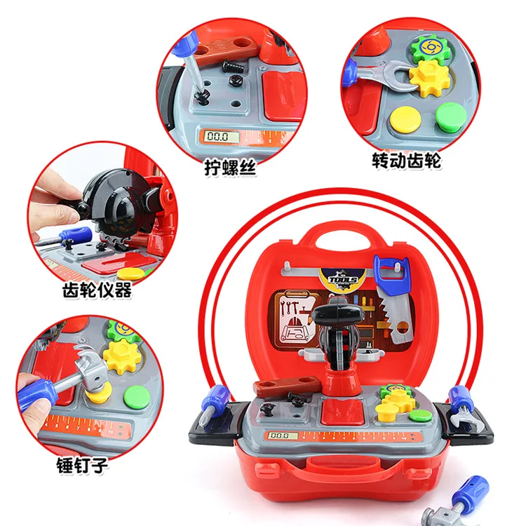 7611 Play House Tableware Taiwan Educational Toy Fun Toolbox Engineering Boys And Girls