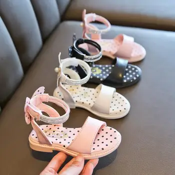 

Girls Bow Sandals Children's Beach Sandals Kids Summer Roman Sandal for Girls Bow-knot Princess Shoes