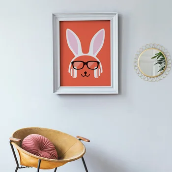 

Wall Art Canvas Poster Painting Prints Picture Kids Bedding Home Room Decor Nursery Classroom Popsicles Animal Rabbit Bear Girl