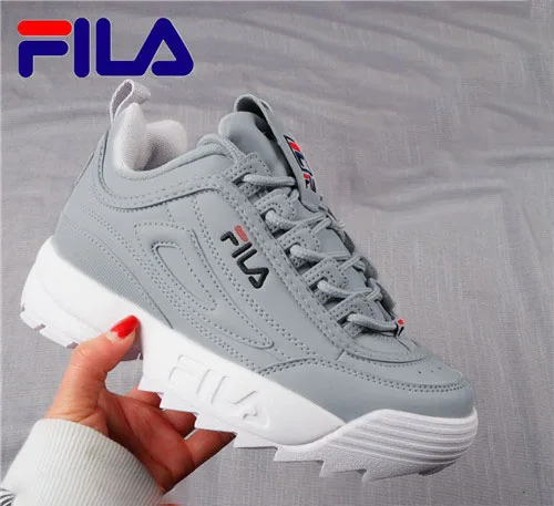 Fila Disruptor II 2 кроссовки для бега черные белые большие пилообразные на толстой подошве увеличивающие рост мужские низкие уличные кроссовки 39-44 - Цвет: 10