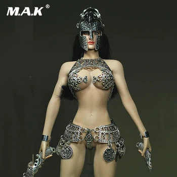 

1/6 Spartan Helmet Metal Accessories For 12" PH Big Bust Female Figure Body Toys