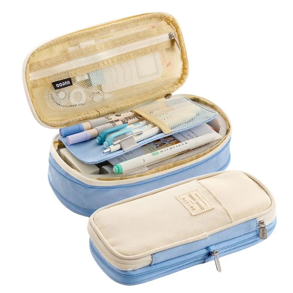 Estojo de Lona Atualizado para Lápis Organizador de Canetas Capacidade para Escritório e Estudantes Alta 8 High Quality Material escolar e de escritório