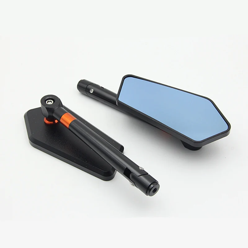 Black and white aluminum alloy CNC glass rearview mirror handlebar side mirror for KTM Duque 390125200250 universal motorc