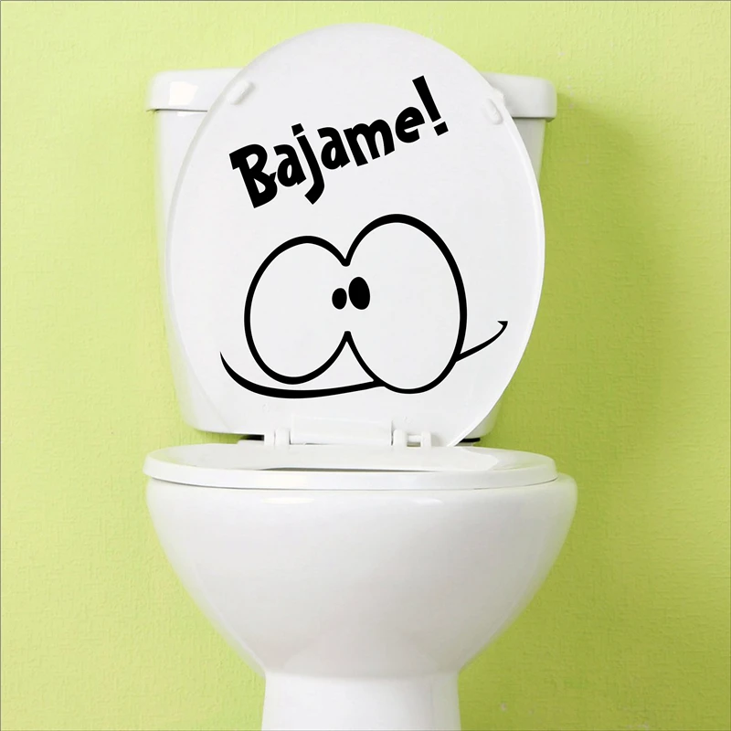 Creative Funny Toilet Seat Decals Bathroom Decor Spanish Toilet Seat ...