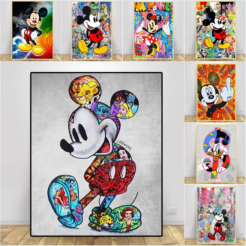 5D Diamond Painting Full Drill Embroidery Cross Stitch Kits Cartoon Mouse Murals