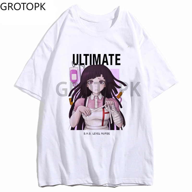 90s Ouma Kokichi футболка Danganronpa аниме Футболка Мужская хлопковая футболки