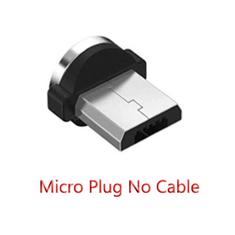 Нейлоновый Магнитный Micro type C USB кабель для быстрой зарядки Магнитный USB кабель для iPhone huawei honor 9X20 Nova 3 3i 4 5 5i Pro OPPO - Цвет: Only Micro Plug
