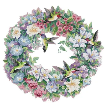 

Printed Cross Stitch Kits 11CT 26X25 Inch Cotton Holiday Gift DIY Embroidery Starter Kits Easy Patterns Embroidery for Girls Cra