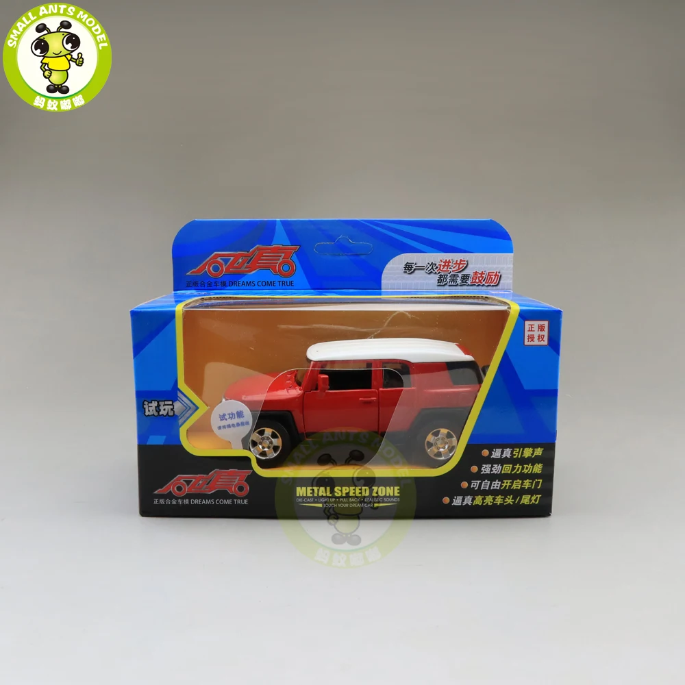 1/32 CAIPO FJ Cruiser Land Cruiser литая модель автомобиля SUV игрушки для детей Детское звуковое освещение Вытяните назад Подарки - Цвет: Red(with box)