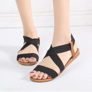 

Women Sandals Shoes Gladiator Open Toe 2020 Flat Sandals Female Women's Flat Platform Fashion Beach Shoes