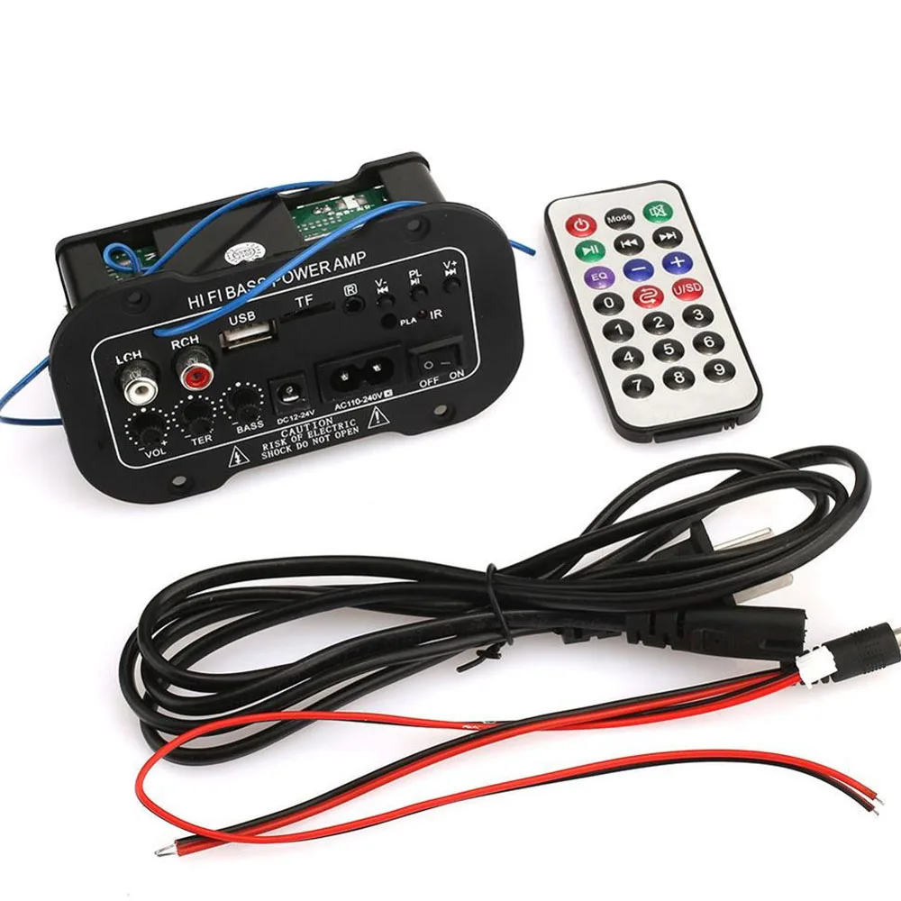 

220V Universal Car Bluetooth Amplifier Car HIFI Audio Music Amplifiers TF Card MP3 Automotive Smart Power Amplificador Subwoofer