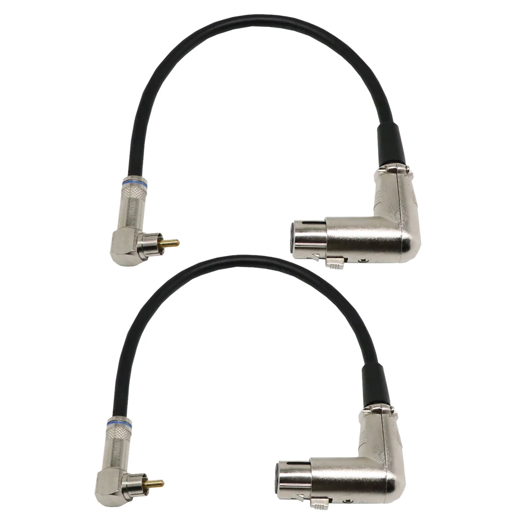 2 шт 1ft XLR 3P Женский к RCA Мужской кабель- профессиональная серия- сцена, DJ, Pro, студийный кабель