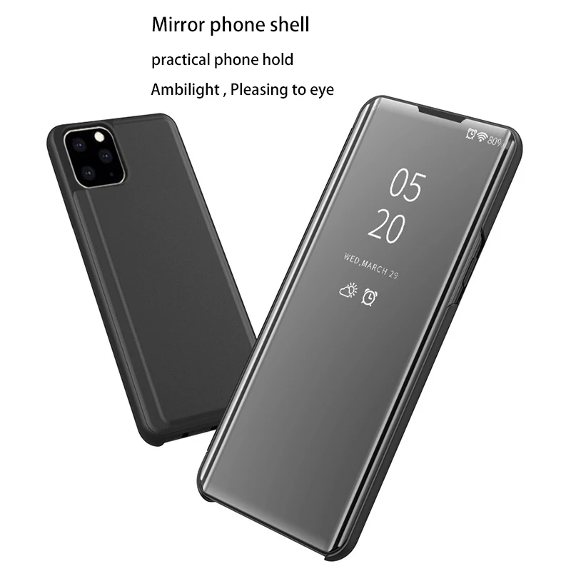 Luxo Espelho Inteligente Telefone Capa para Apple Iphone 11 12 Pro Max 6s Plus xs xr Max xs x se 2022 Suporte Flip Case Protetor 7 Computers & Electronics