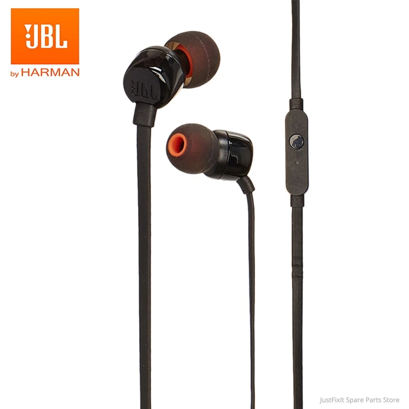 JBL T110 Wired Stereo Earphones Deep Bass Earbuds Sports Headset In line Control Handsfree with Mic for iPhone Huawei