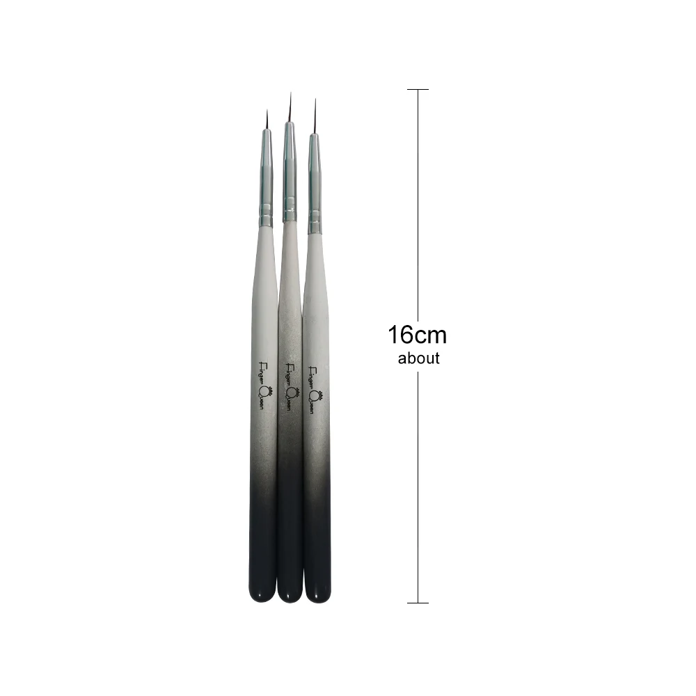 B061 3Pcs gradient Fingerqueen 15 шт Маникюрный набор Pencel раскрашивающая Картина Дизайн Акриловый Дизайн ногтей кисти для маникюра украшения набор кистей - Цвет: B061 3Pcs gradient