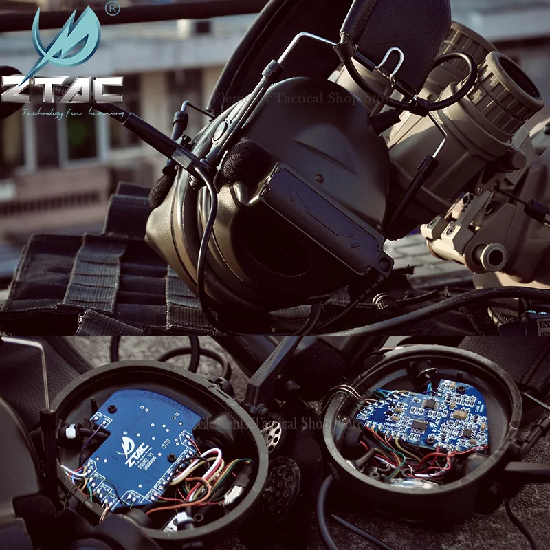 Тактическая гарнитура Z TAC для охоты Comtac II 6th Circuit Board 2020 версия 2 режима шумоподавление тактическая гарнитура Softair-4