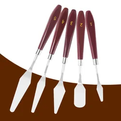 Peinture à l'huile mixte, acier inoxydable, spatule à gratter Flexible, peinture d'artiste pour mélange de couleurs, étalement, application de toile à l'huile, 1 pièce 